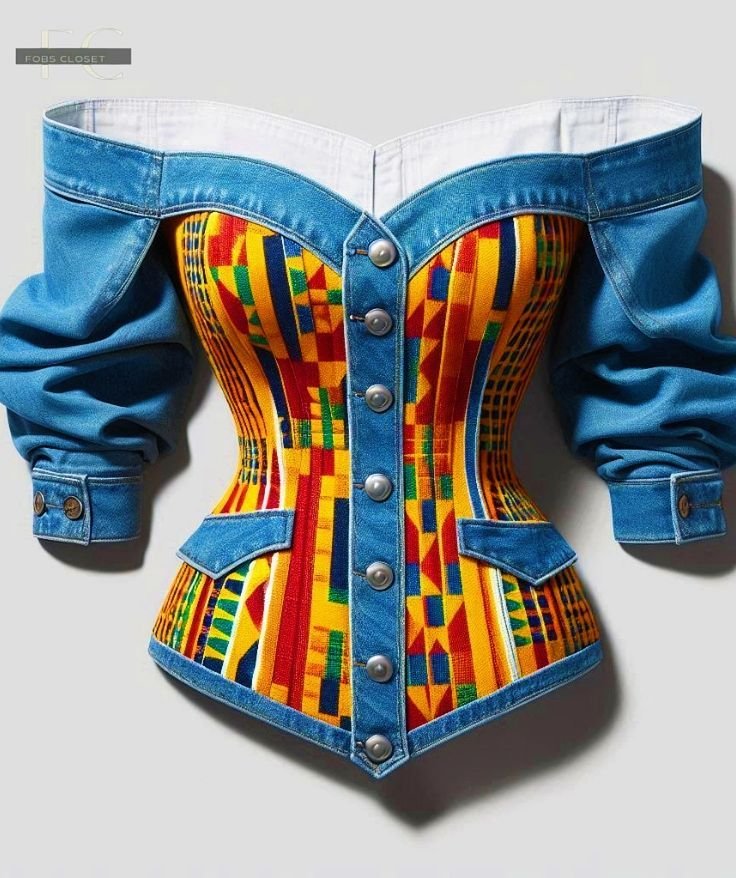 African Denim Jacket